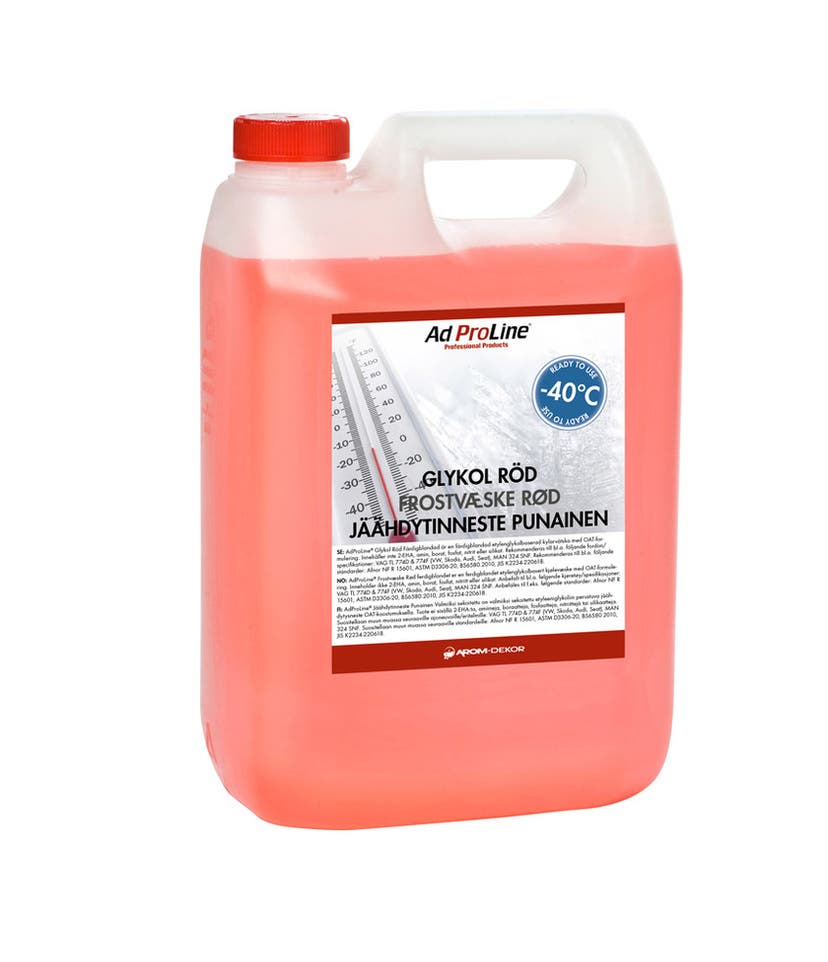 Glykol Röd, färdigblandad 50%, -40°C